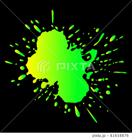 Ink drop. Round, ragged inkblot. Vector illustration. 81638876