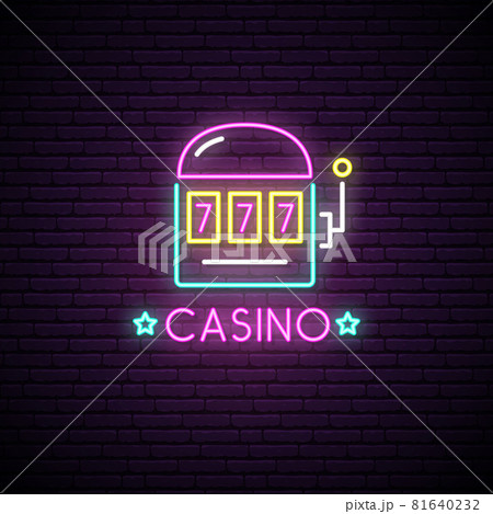 Neon sign of Casino. 81640232
