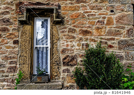Detail of a window house in village of Ford and Etal in County of Northumberland 81641946