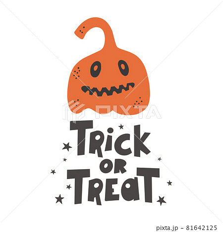 Trick or treat. Halloween Silhouette Halloween scene pumpkin Halloween icons 81642125