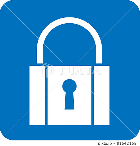 南京錠のピクトグラムのイラスト素材