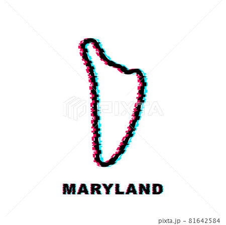 Wyoming state map glitch icon. Vector illustration. 81642584