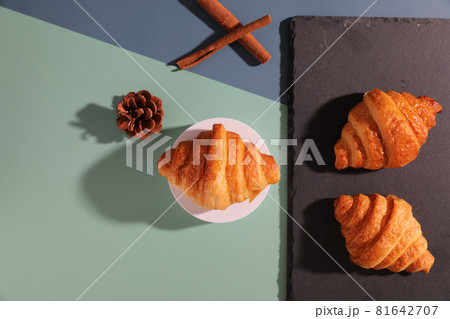 Croissant isolated in sunny light 81642707