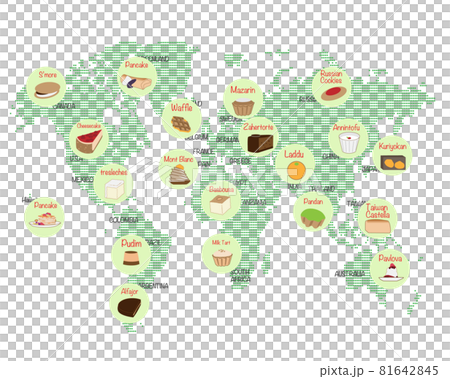 世界各国のいろいろなスイーツ地図 世界各国のいろいろなスイーツ地図 81642845