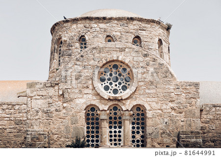 Apostle Barnabas' church with the rosette window, Cyprus Apostle Barnabas' church with the rosette window, Cyprus 81644991
