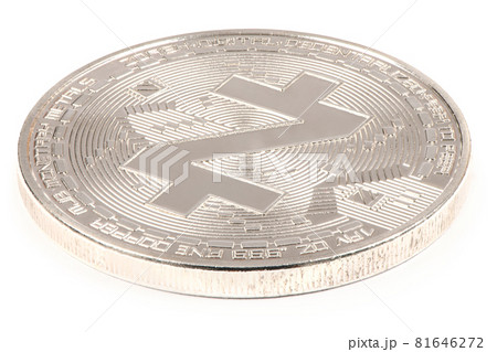 Silver zcash isolated on white background. (clipping path) Silver zcash isolated on white background. (clipping path) 81646272