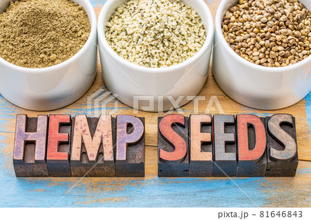 hemp seeds, hearts and protein powder 81646843
