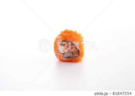 California maki roll sushi japanese food isolated in white background California maki roll sushi japanese food isolated in white background 81647554