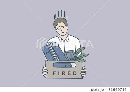 Feeling sad of being fired concept.  81649715