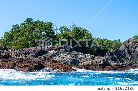 三陸復興国立公園　みちのく潮風トレイル　碁石海岸　碁石崎の灯台と展望台 81652136