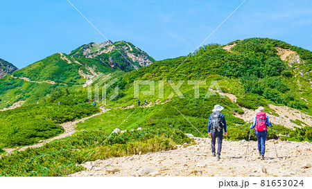 夏の唐松岳登山：丸山ケルン～唐松岳頂上山荘 81653024