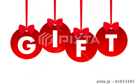Gift wording gift tags. Vector stock illustration. Gift wording gift tags. Vector stock illustration. 81653385