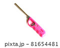 long lighter pink gas lighter isolated on white background, Household lighter for gas stoves in the kitchen 81654481