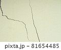 Cracked concrete texture closeup background 81654485
