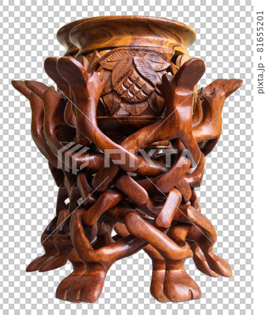 Wooden vase holder (transparent background) 81655201
