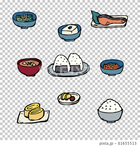 【手繪鋼筆線描】食物套裝_日式早餐(帶人物字符) 【手繪鋼筆線描】食物套裝_日式早餐(帶人物字符) 81655513