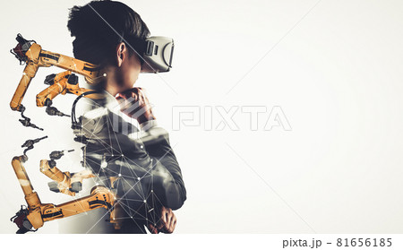Future VR technology for mechanized industry robot arm control 81656185