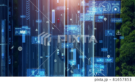 交通テクノロジー　ITS　MaaS 81657853
