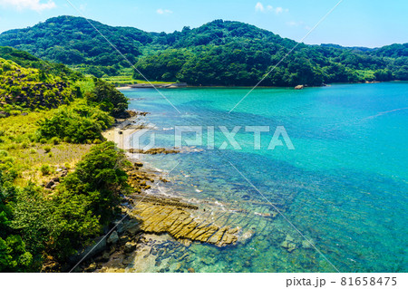 鷹島肥前大橋から鷹島の眺め　【長崎県松浦市鷹島】 81658475