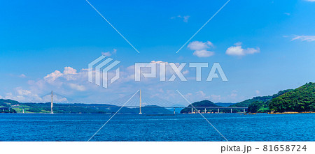 鷹島肥前大橋 パノラマ 【長崎県松浦市鷹島】 鷹島肥前大橋 パノラマ 【長崎県松浦市鷹島】 81658724