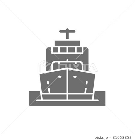 Cargo ship, boat, oil transportation, steamer, cruise grey icon. Cargo ship, boat, oil transportation, steamer, cruise grey icon. 81658852
