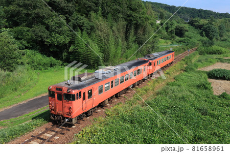 津山線 亀甲駅付近を走るキハ40 津山線 亀甲駅付近を走るキハ40 81658961