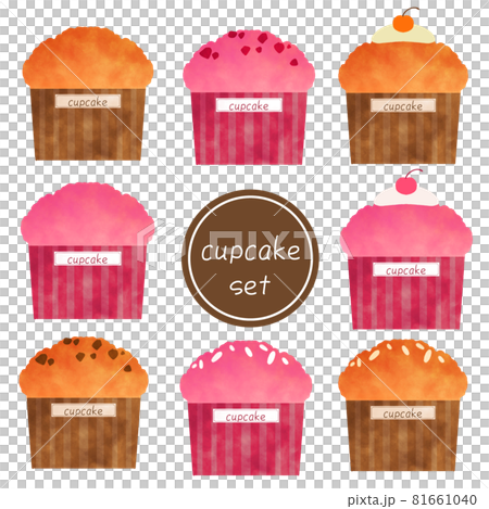 カップケーキセット　イラスト 81661040