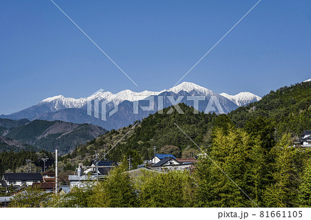 阿寺橋付近から望む木曽駒ヶ岳の山々 81661105