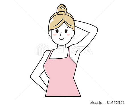 脇毛脱毛をする女性のベクターイラスト 脇毛脱毛をする女性のベクターイラスト 81662541