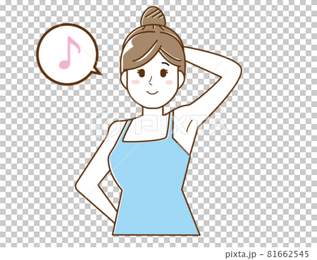 Vector illustration of a woman doing armpit hair removal 81662545