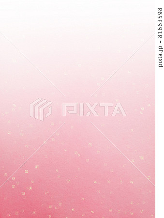 金箔の紙吹雪が舞い散る和紙/赤色 上から下へ濃くなるグラデーション 縦 他色有り 81663598