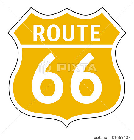ルート66道路標識のベクターイラスト 81665488