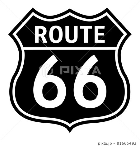 ルート66道路標識のベクターイラスト ルート66道路標識のベクターイラスト 81665492