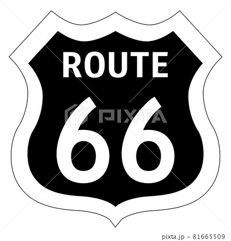 ルート66道路標識のベクターイラスト ルート66道路標識のベクターイラスト 81665509