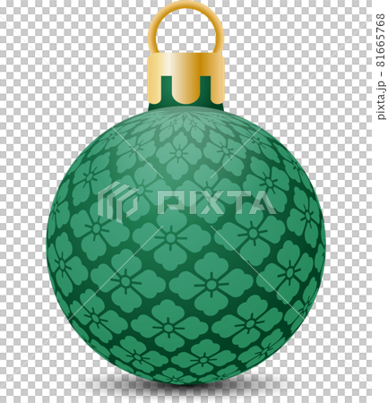 Light green Hanabishi pattern and green Christmas ornaments 81665768