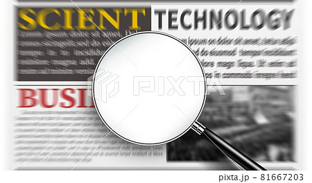 Magnifying glass with blank white screen over newspaper for adding text to display your message. Find news Concept. Magnifying glass with blank white screen over newspaper for adding text to display your message. Find news Concept. 81667203