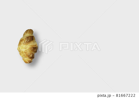 French croissant on a light background 81667222