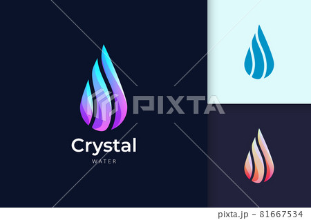 Crystal water logo for beauty and cosmetic brand 81667534