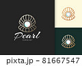 Pearl or jewelry logo in luxury and elegant fit for beauty or cosmetic industry 81667547