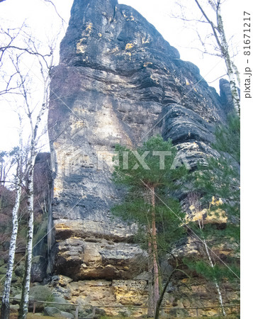 Saxony park in Germany with stones Saxony park in Germany with stones 81671217