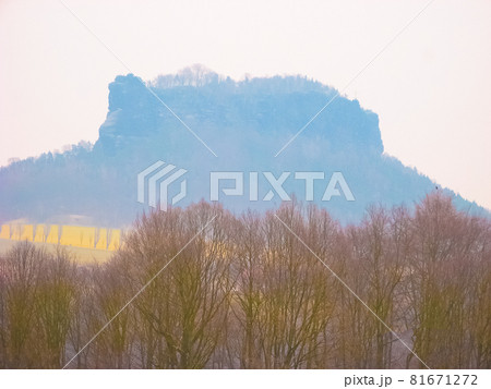 Saxony park in Germany with stones 81671272