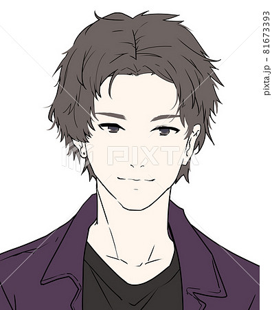 Anime Young Male Isolated Icon Stock Vector by ©djv 605615544