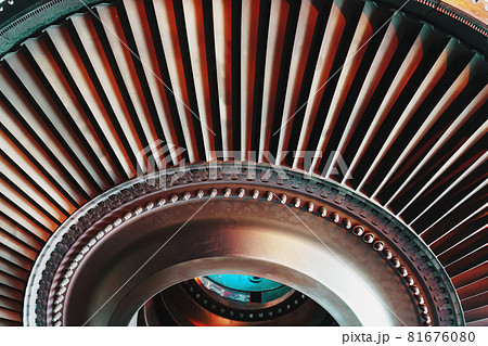 Internal design of a gas turbine plant for generating energy. Internal design of a gas turbine plant for generating energy. 81676080