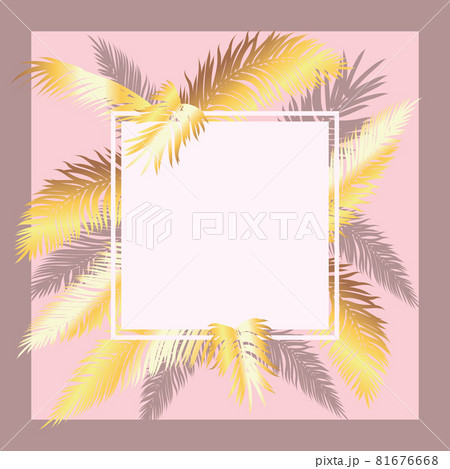 Gold palm leaves design 81676668