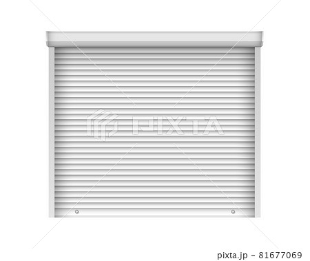 Realistic white shutter door for metal gate.... - Stock Illustration  [81677069] - PIXTA