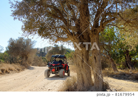 A buggy car on the sandy hills of Cyprus or Greek in summer. A buggy car on the sandy hills of Cyprus or Greek in summer. 81679954