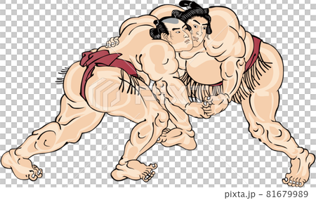 浮世絵　相撲取り　その46 81679989