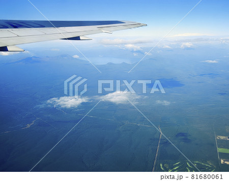 北海道 支笏湖 空撮 Lake Shikotsu, Hokkaido, Japan 81680061