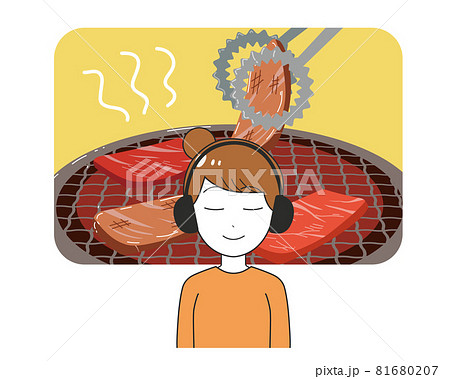 ASMR 女性 焼肉の音 ASMR 女性 焼肉の音 81680207
