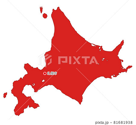 日本地方区分＿北海道＿県庁所在地入り＿re 81681938